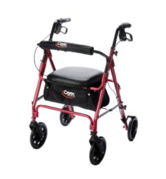 Carex Roller Walker with Brakes and Padded Seat